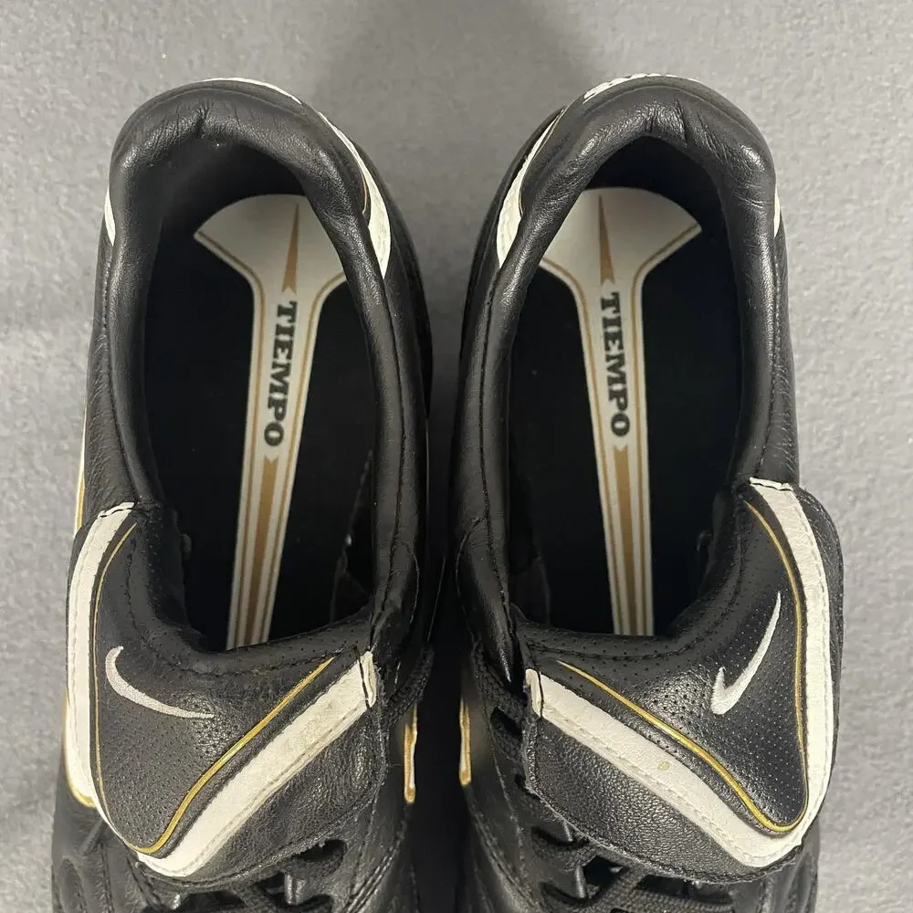Nike Tiempo Legend III Soccer Shoes Mens Size 8 Black White Gold Firm Ground - Picture 6 of 14
